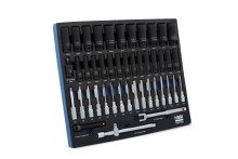 HBM inlay met krachtdoppenset, bitset 45-delig