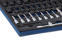 HBM inlay met krachtdoppenset, bitset 45-delig