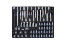 HBM inlays met gereedschapset 245-delig, voor gereedschapswagen, blauw