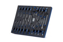 HBM inlays met gereedschapset 245-delig, voor gereedschapswagen, blauw