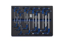 HBM inlays met gereedschapset 245-delig, voor gereedschapswagen, blauw