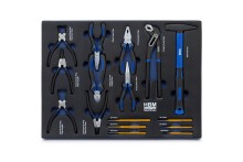 HBM inlays met gereedschapset 245-delig, voor gereedschapswagen, blauw