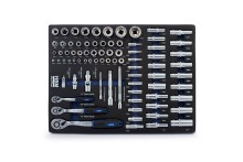 HBM inlays met gereedschapset 245-delig, voor gereedschapswagen, blauw