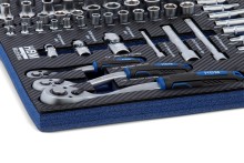 HBM inlays met gereedschapset 245-delig, voor gereedschapswagen, blauw