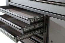 HBM modulair werkplaatssysteem extra diep, 14-delig, zwart/grijs