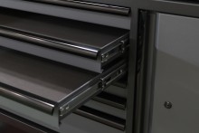 HBM modulair werkplaatssysteem extra diep, 14-delig, zwart/grijs