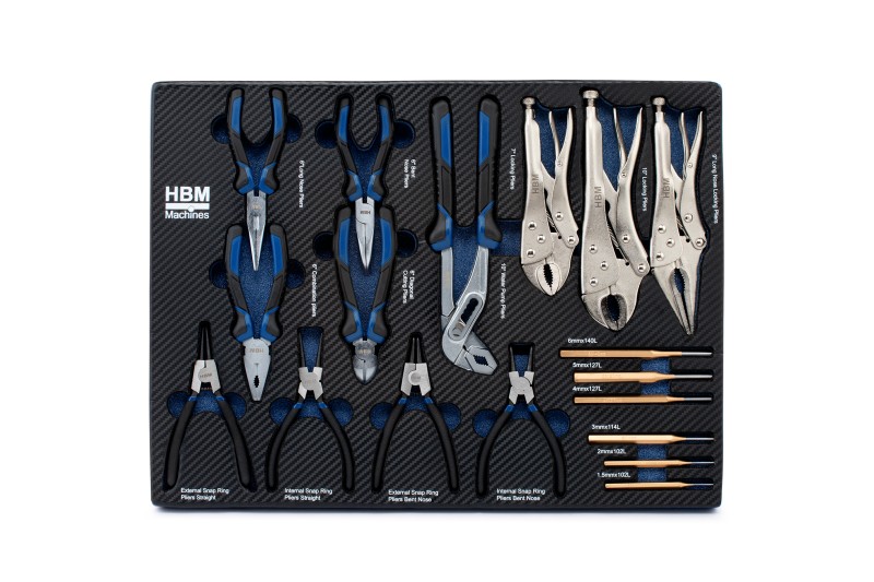 HBM inlay met tangenset, doorslagenset 17-delig