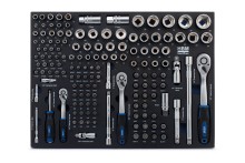HBM inlay met doppenset, ratelset 145-delig HBM inlay met doppenset, ratelset 145-delig