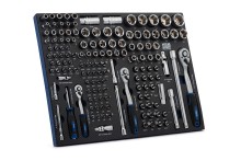 HBM inlay met doppenset, ratelset 145-delig