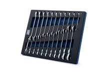HBM inlay met ringratelsteeksleutelset metrisch 22-delig