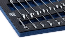 HBM inlay met ringratelsteeksleutelset metrisch 22-delig