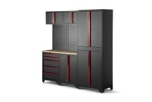 HBM modulair werkplaatssysteem 6-delig, zwart rood, model B HBM modulair werkplaatssysteem 6-delig, zwart rood, model B