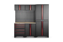 HBM modulair werkplaatssysteem 6-delig, zwart rood, model B