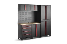 HBM modulair werkplaatssysteem 6-delig, zwart rood, model B