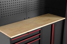 HBM modulair werkplaatssysteem 6-delig, zwart rood, model B