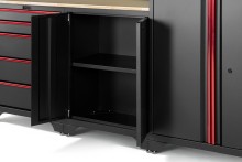 HBM modulair werkplaatssysteem 6-delig, zwart rood, model B
