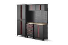 HBM modulair werkplaatssysteem 6-delig, zwart rood, model A HBM modulair werkplaatssysteem 6-delig, zwart rood, model A