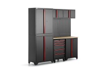 HBM modulair werkplaatssysteem 6-delig, zwart rood, model A