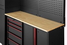 HBM modulair werkplaatssysteem 6-delig, zwart rood, model A