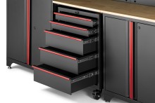 HBM modulair werkplaatssysteem 6-delig, zwart rood, model A