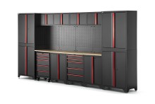HBM modulair werkplaatssysteem 12-delig, zwart rood HBM modulair werkplaatssysteem 12-delig, zwart rood