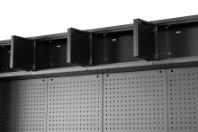 HBM modulair werkplaatssysteem 12-delig, zwart rood