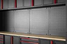 HBM modulair werkplaatssysteem 12-delig, zwart rood