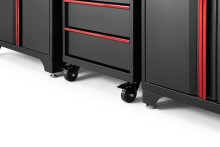 HBM modulair werkplaatssysteem 12-delig, zwart rood