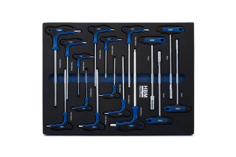 HBM inlay met T-grepenset metrisch 16-delig
