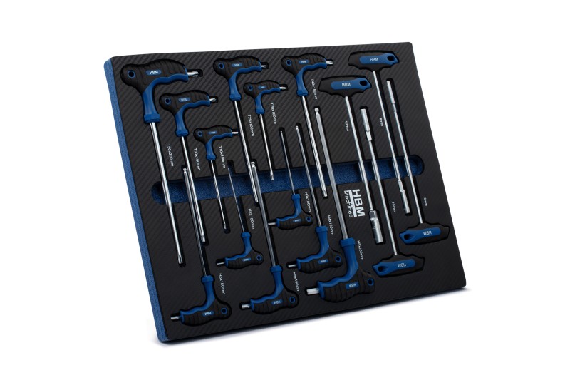 HBM inlay met T-grepenset metrisch 16-delig HBM inlay met T-grepenset metrisch 16-delig