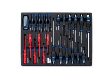 HBM inlays met gereedschapset 154-delig, voor gereedschapswagen, blauw