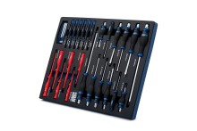 HBM inlays met gereedschapset 154-delig, voor gereedschapswagen, blauw