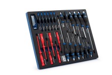 HBM inlays met gereedschapset 154-delig, voor gereedschapswagen, blauw