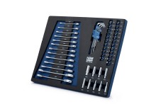 HBM inlays met gereedschapset 154-delig, voor gereedschapswagen, blauw