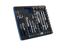 HBM inlays met gereedschapset 154-delig, voor gereedschapswagen, blauw