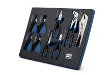 HBM inlays met gereedschapset 154-delig, voor gereedschapswagen, blauw
