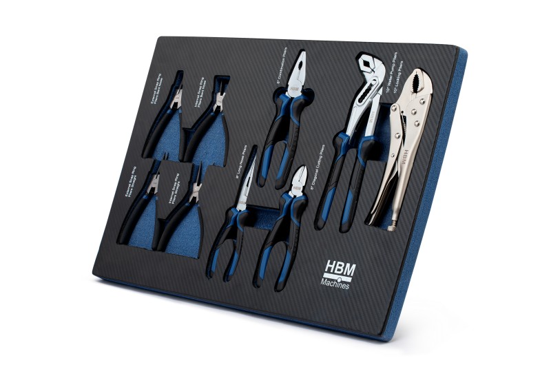 HBM inlays met gereedschapset 154-delig, voor gereedschapswagen, blauw