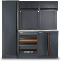Beta werkplaatsinrichting, RVS werkblad, 196-delig, C45PRO 2.0 B7X/196UT Beta werkplaatsinrichting, RVS werkblad, 196-delig, C45PRO 2.0 B7X/196UT