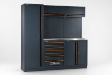 Beta werkplaatsinrichting, RVS werkblad, 196-delig, C45PRO 2.0 B7X/196UT