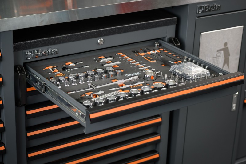 Beta werkplaatsinrichting, RVS werkblad, 196-delig, C45PRO 2.0 B7X/196UT Beta werkplaatsinrichting, RVS werkblad, 196-delig, C45PRO 2.0 B7X/196UT