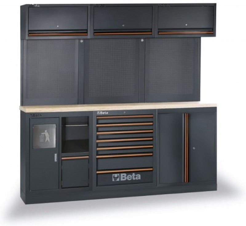 Beta werkplaatsinrichting, multiplex werkblad, 157-delig, C45PRO 2.0 AW/157UT