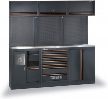 Beta værkstedsindretning, RVS arbejdsbord, 157-delt, C45PRO 2.0 AX/157UT.