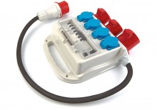 HBM 3 x 400 Volt og 4 x 230 Volt fordelingsblok - Jordstik.