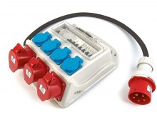 HBM 3 x 400 Volt og 4 x 230 Volt fordelingsblok - Jordstik.