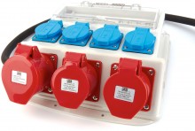 HBM 3 x 400 Volt og 4 x 230 Volt fordelingsblok - Jordstik.