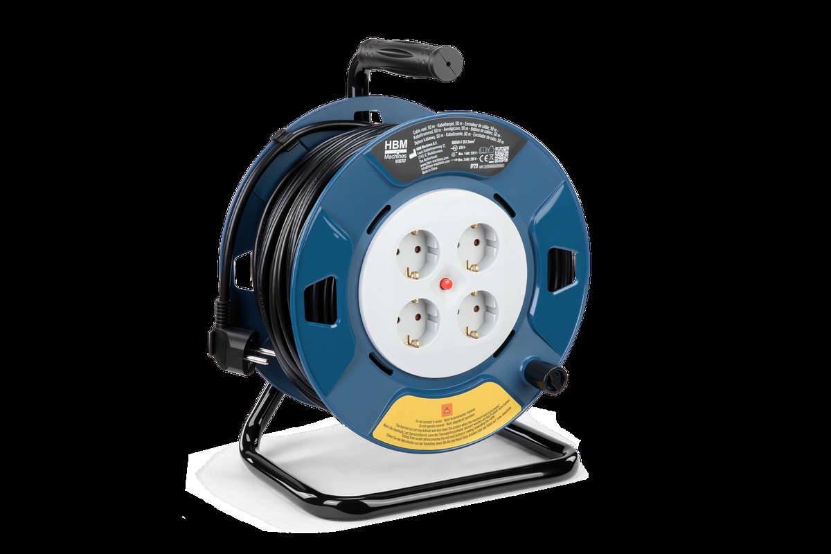 HBM kabeltromle - H05VV-F - 3G1,5 mm² | IP20 | 50 m