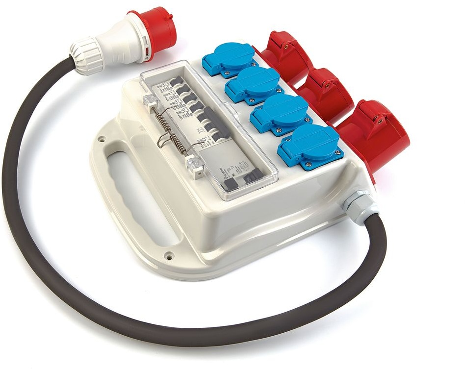 HBM 3 x 400 Volt og 4 x 230 Volt fordelingsblok - Jordstik.