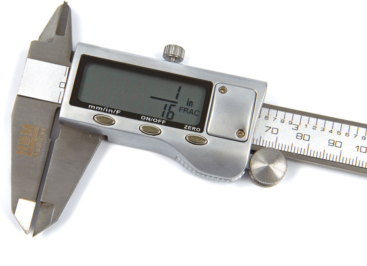 HBM Digital Calipers med fraktfunksjon og rustfritt stålhus