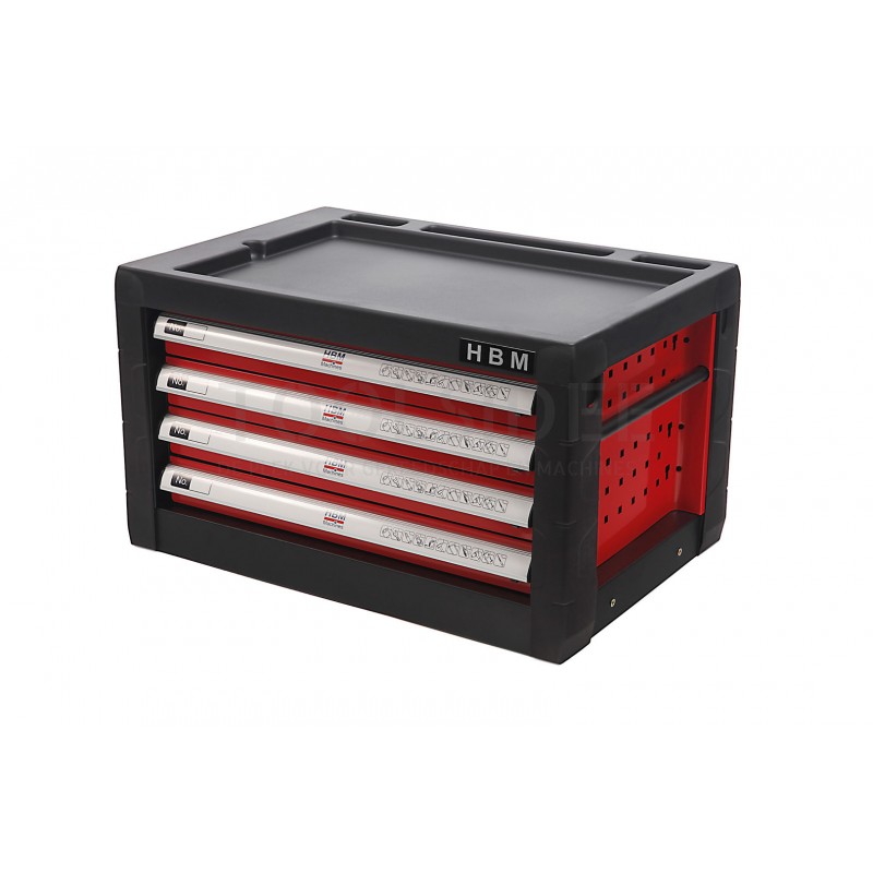 HBM 4 drawers tool cupboard - red
