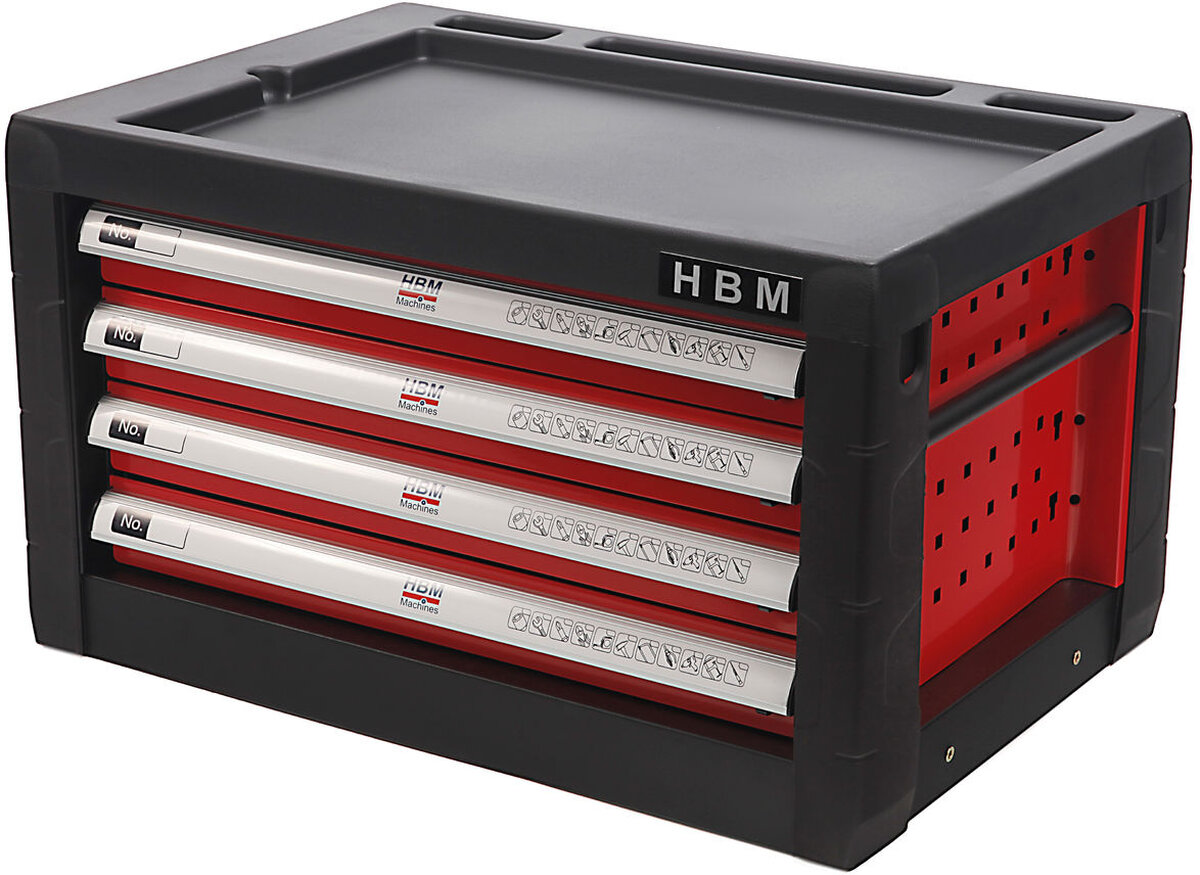 HBM 4 Laden Gereedschap Opzetkast - ROOD
